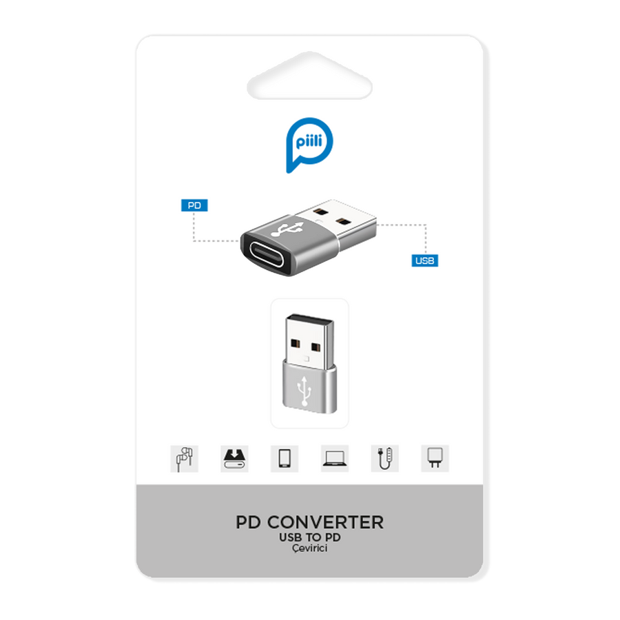 Piili USB - PD Dönüştürücü – Gri