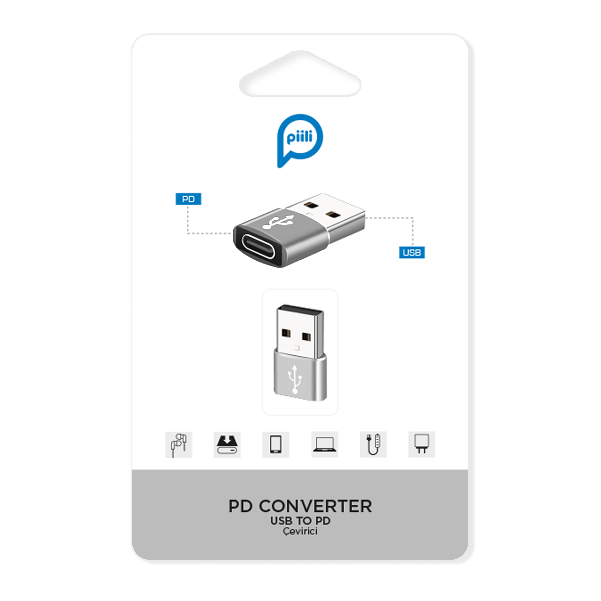 Piili USB - PD Dönüştürücü – Gri