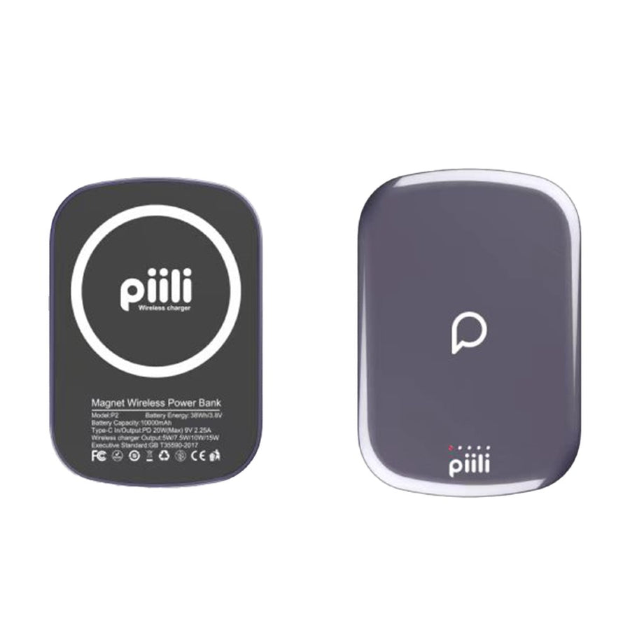Piili Manyetik Kablosuz Powerbank 5.000 mAh – - Gri