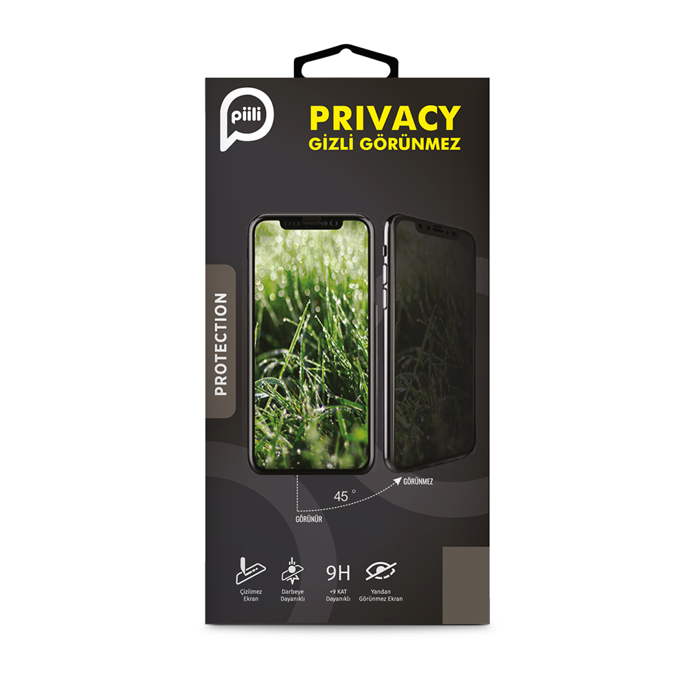 Piili iPhone 16 Pro Privacy Ekran Koruyucu
