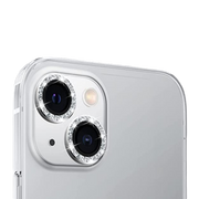 Piili iPhone 13 / 13 mini Taşlı HD Kamera Lens Koruyucu – Gümüş