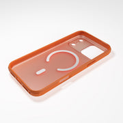 Njoyny Frosted iPhone 18 Pro MagSafe Kılıf - Turuncu