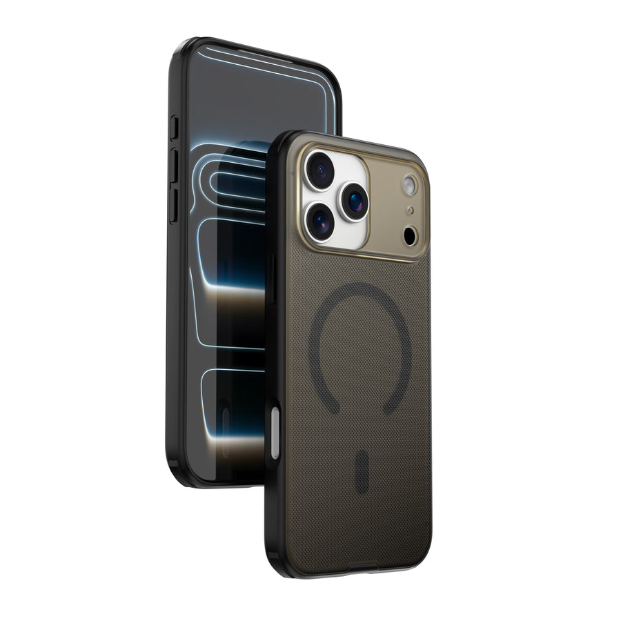 Njoyny Frosted iPhone 18 Pro MagSafe Kılıf - Siyah