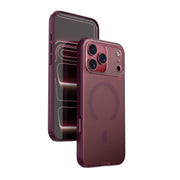Njoyny Frosted iPhone 18 Pro MagSafe Kılıf - Bordo