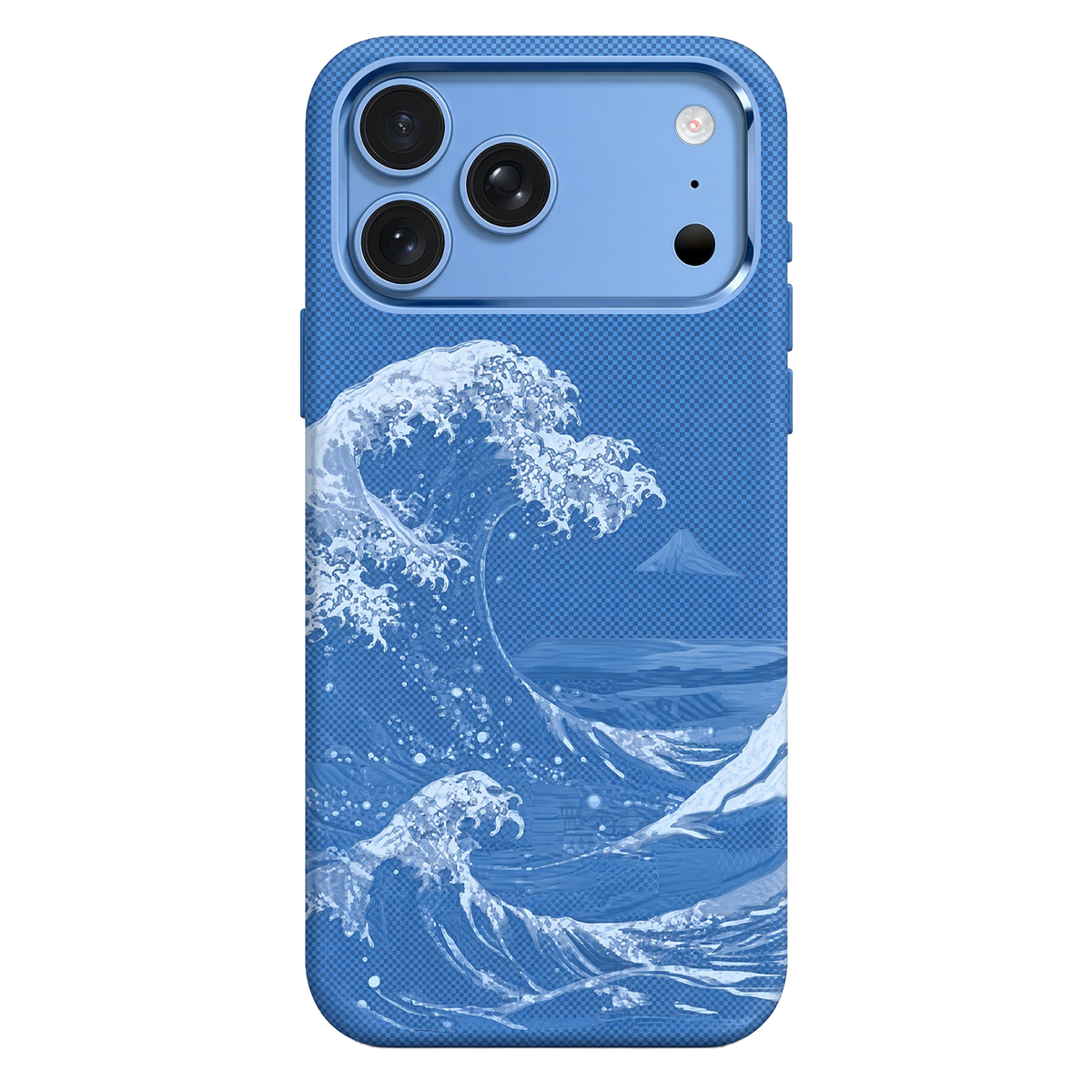 Knit Silicone iPhone 18 Pro / iPhone 17 Pro MagSafe Kılıf P069 - Mavi