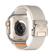 Piili Apple Watch 42-44-45-46-49 mm Steel MeshKayış Gri - Lacivert