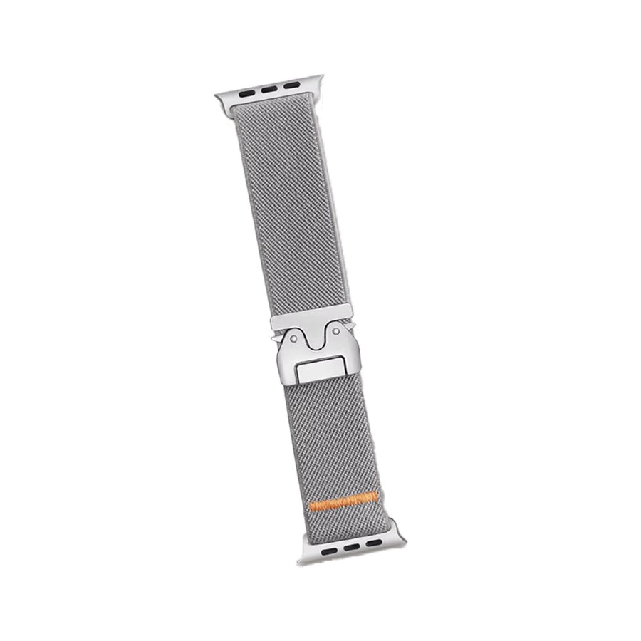 Piili Apple Watch 42 - 44 - 45 - 46 - 49 mm Steel Meshkayış Gri Apple Watch Kayışı - Beyaz