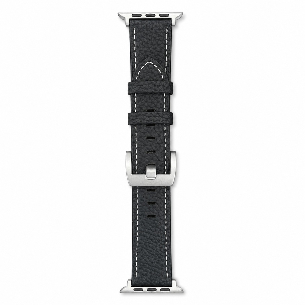 Piili Apple Watch 42 - 44 - 45 - 49 mm Leather Bandyeşil Apple Watch Kayışı - Pembe