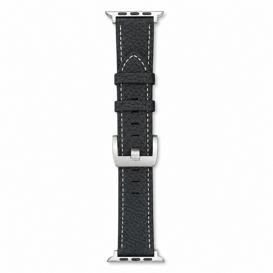 Piili Apple Watch 42 - 44 - 45 - 49 mm Leather Bandyeşil Apple Watch Kayışı - Pembe