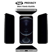 Piili iPhone 13 Pro Max 360 Privacy (Hayalet) Ekran Koruyucu