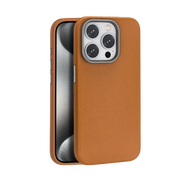 Piili iPhone 15 Leather MagSafe Kılıf – Kahverengi
