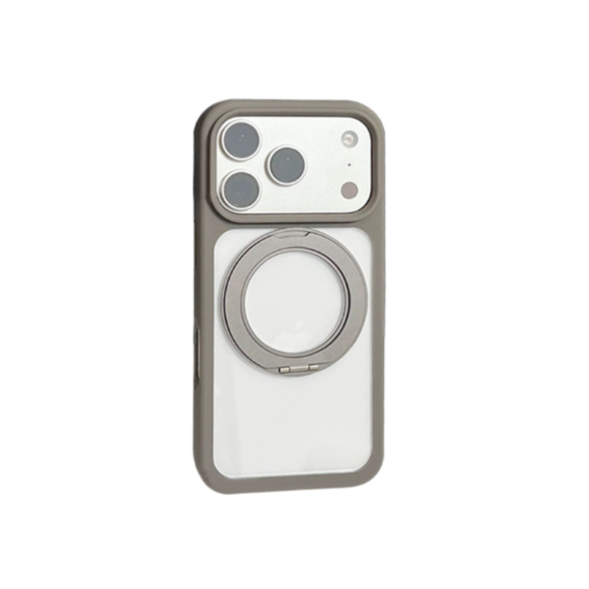 Piili iPhone 17 Pro Max Rotation MagSafe Silikon Kılıf - Gri
