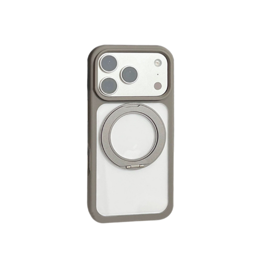 Piili iPhone 17 Pro Max Rotation MagSafe Silikon Kılıf - Gri