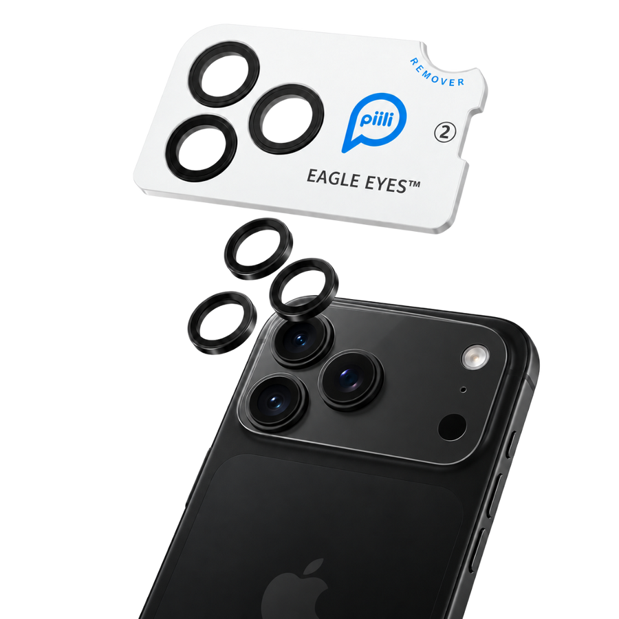 Piili Eagle Eyes iPhone 18 Pro / iPhone 17 Pro Lens Koruyucu - Siyah