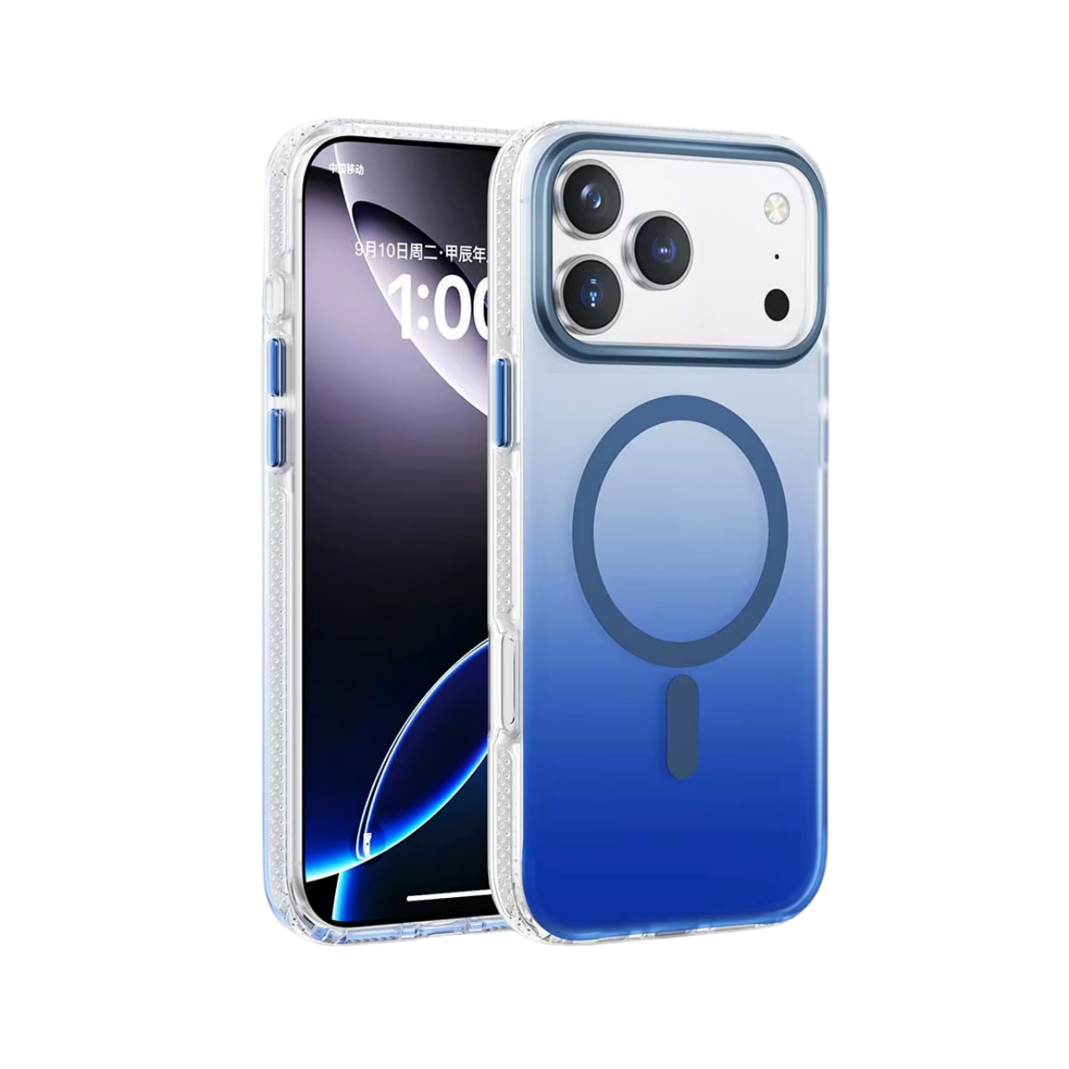 Piili iPhone 17 Pro Gradient MagSafe Kılıf – Mavi