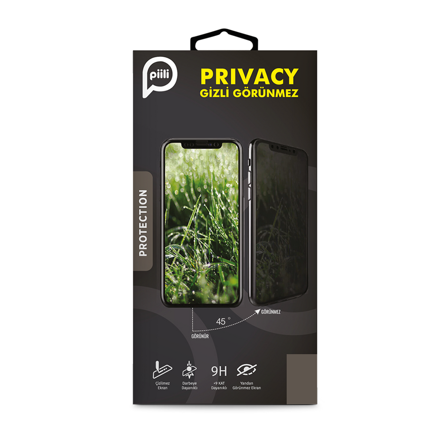 Piili iPhone 16 Plus Privacy Ekran Koruyucu