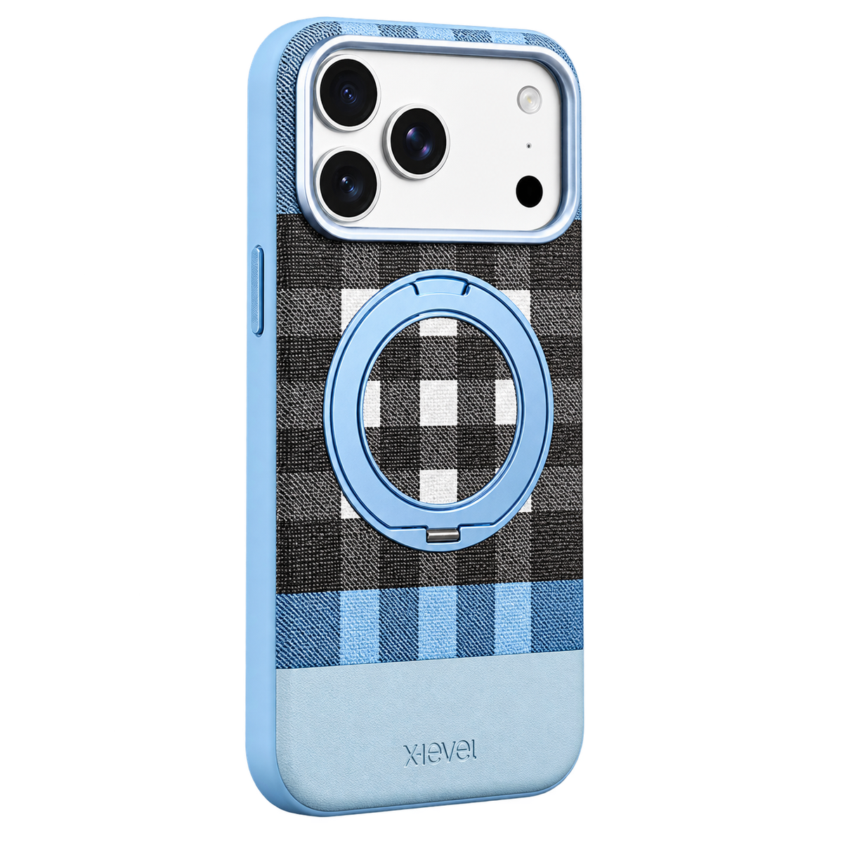 X-Level Brit Stand iPhone 18 Pro Max / iPhone 17 Pro Max Kılıf - Mavi