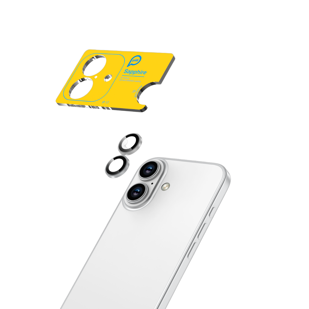 Piili iPhone 17 Gümüş Safir Lens Koruyucu