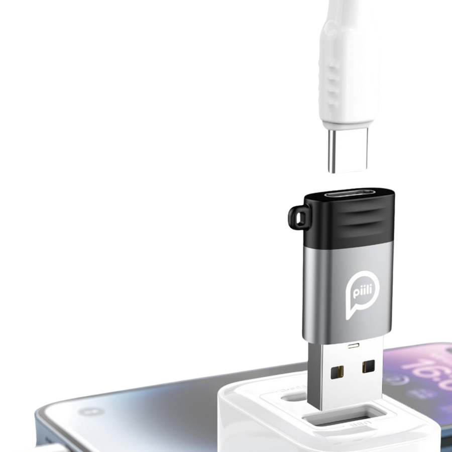 Piili USB (m) - Type-C JT206 Dönüştürücü – Gri