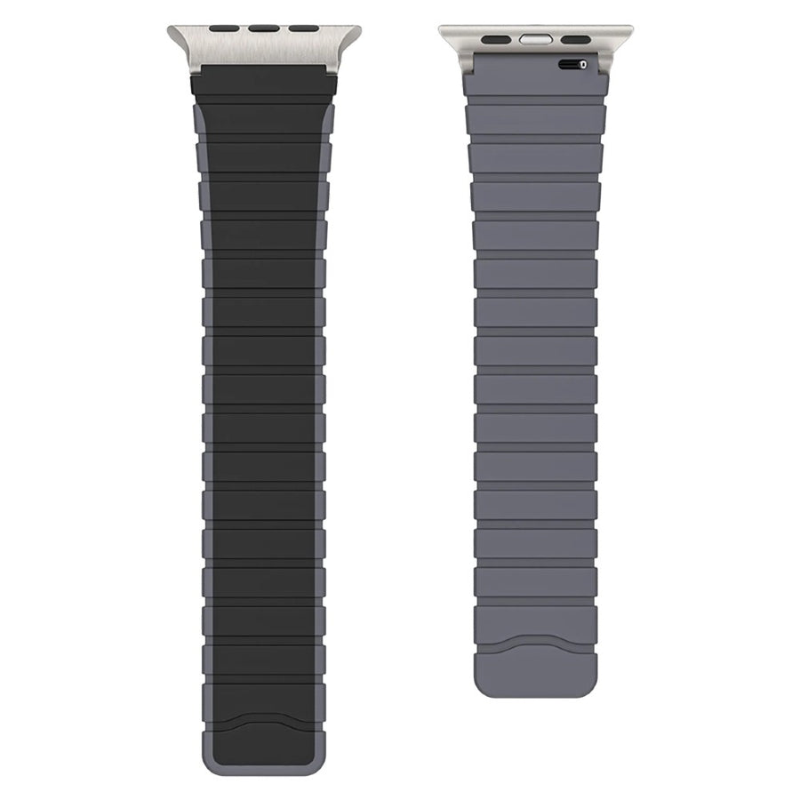 Piili Apple Watch 42-44-45-46-49 mm Sport Dual Kayış - Siyah