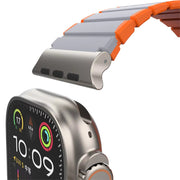 Piili Apple Watch 42 - 44 - 45 - 46 - 49 mm Sport Dual Apple Watch Kayışı - Gri