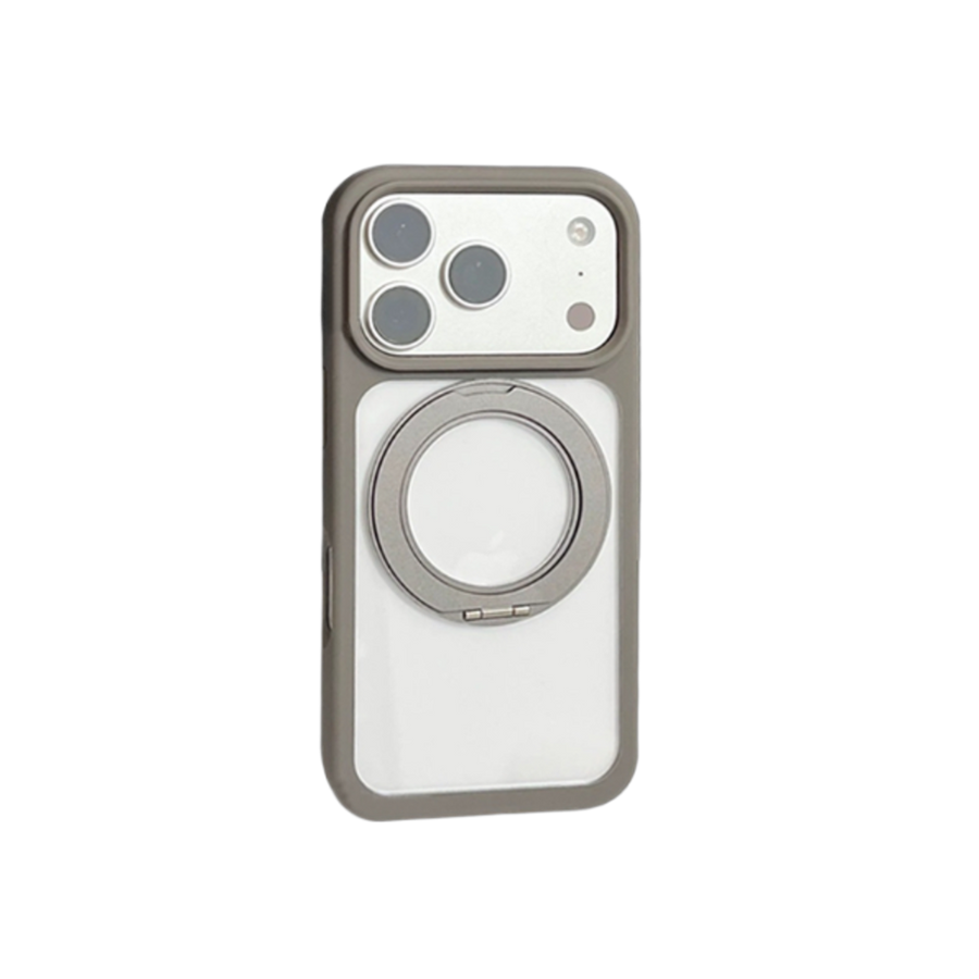 Piili iPhone 17 Pro Rotation MagSafe Silikon Kılıf - Gri