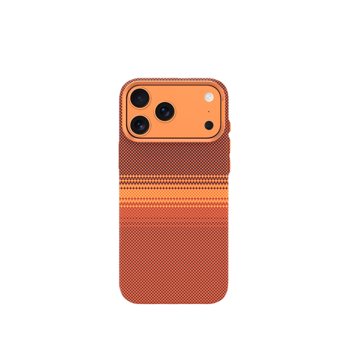 Piili iPhone 17 Pro Max Kevlar Serisi MagSafe Kılıf - Turuncu