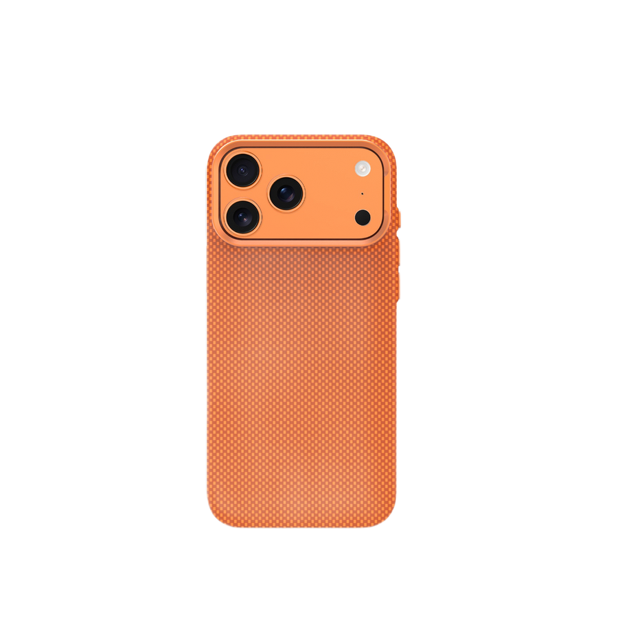 Piili iPhone 17 Pro Max Kevlar Serisi MagSafe Kılıf - Turuncu