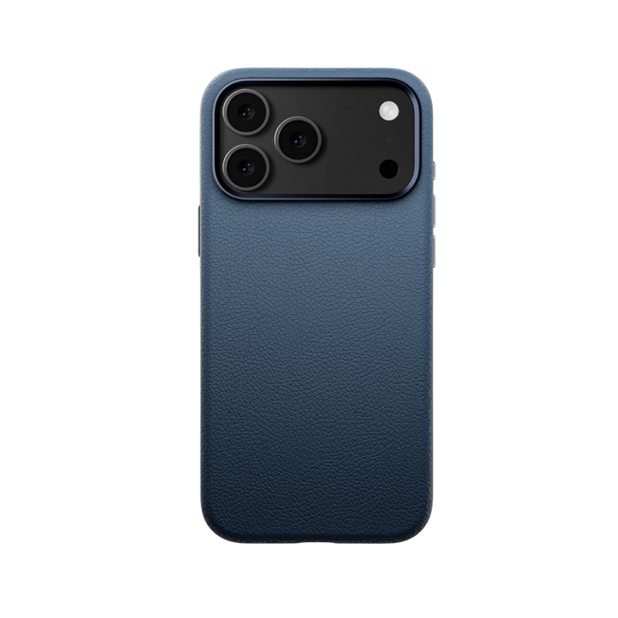 Piili iPhone 17 Pro Max Leather MagSafe Kılıf – Mavi