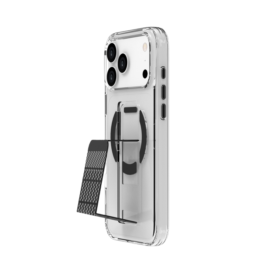 Piili iPhone 17 Pro Max Steady Carbon MagSafe Kılıf - Siyah
