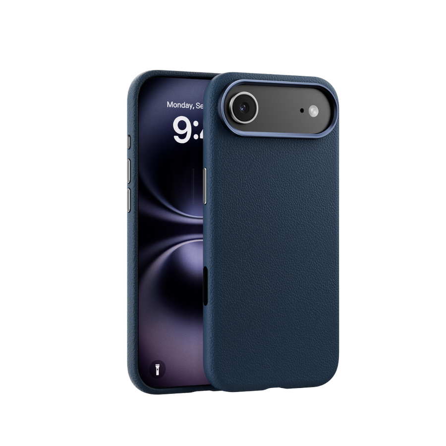 Piili iPhone 17 Air Leather MagSafe Kılıf - Mavi