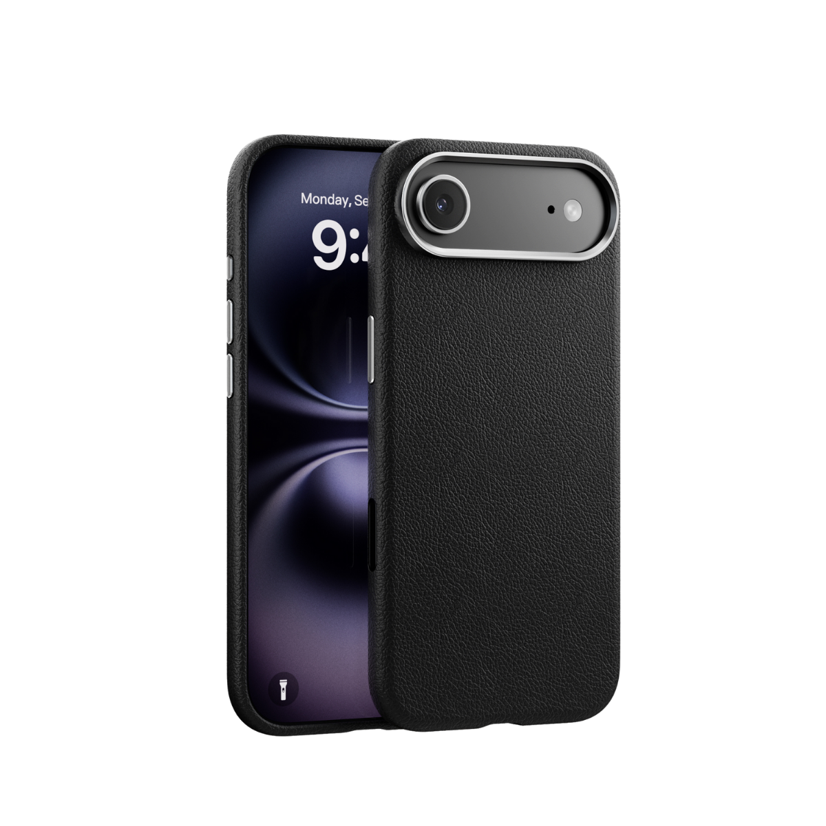 Piili ıPhone 17 Air Leather Magsafe Kılıf - Siyah