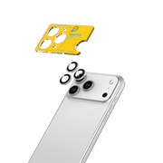 Piili iPhone 17 Pro/17 Pro Max Safir Lens Koruyucu - Gümüş