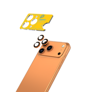 Piili iPhone 17 Pro/17 Pro Max Safir Lens Koruyucu - Turuncu