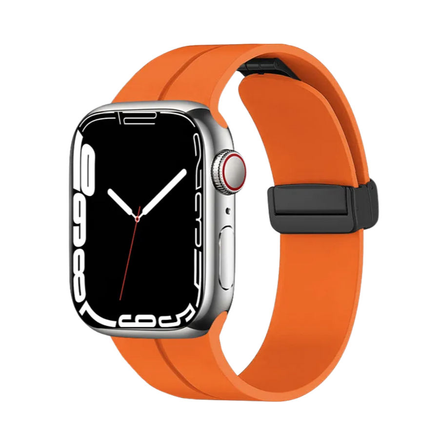Piili Apple Watch 38 - 40 - 41 mm Rubber Kayış Turuncu Apple Watch Kayışı – Turuncu