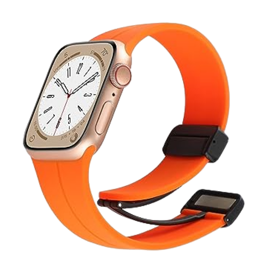 Piili Apple Watch 38 - 40 - 41 mm Rubber Kayış Turuncu Apple Watch Kayışı – Turuncu