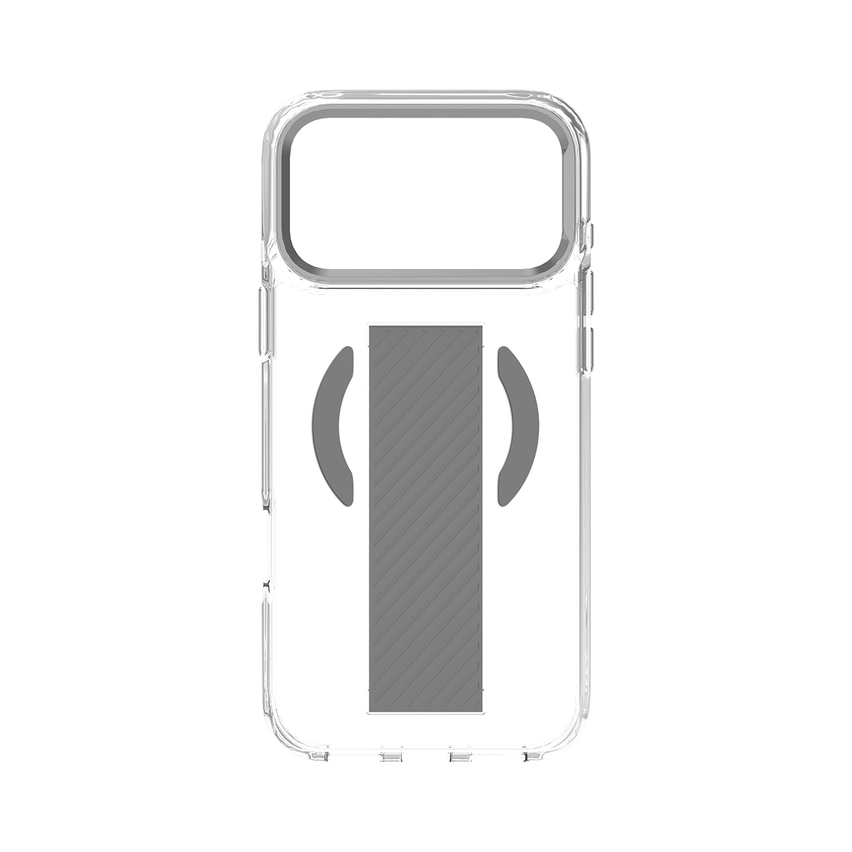 Piili iPhone 17 Pro Max Metal Stand Grip Magsafe Kılıf - Gri