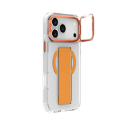 Piili iPhone 17 Pro Max Metal Stand Grip MagSafe Kılıf - Turuncu