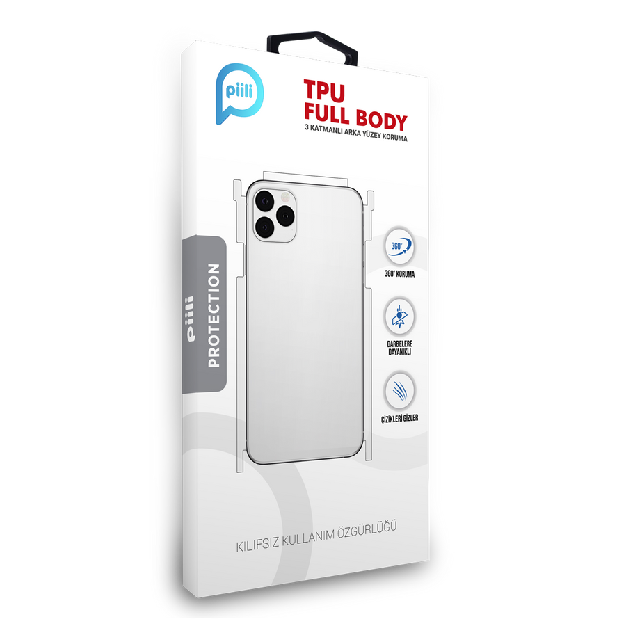Piili iPhone 14 Pro TPU Full Body Arka Yüzey Koruyucu