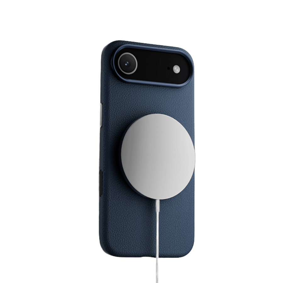 Piili iPhone 17 Air Leather MagSafe Kılıf – Mavi