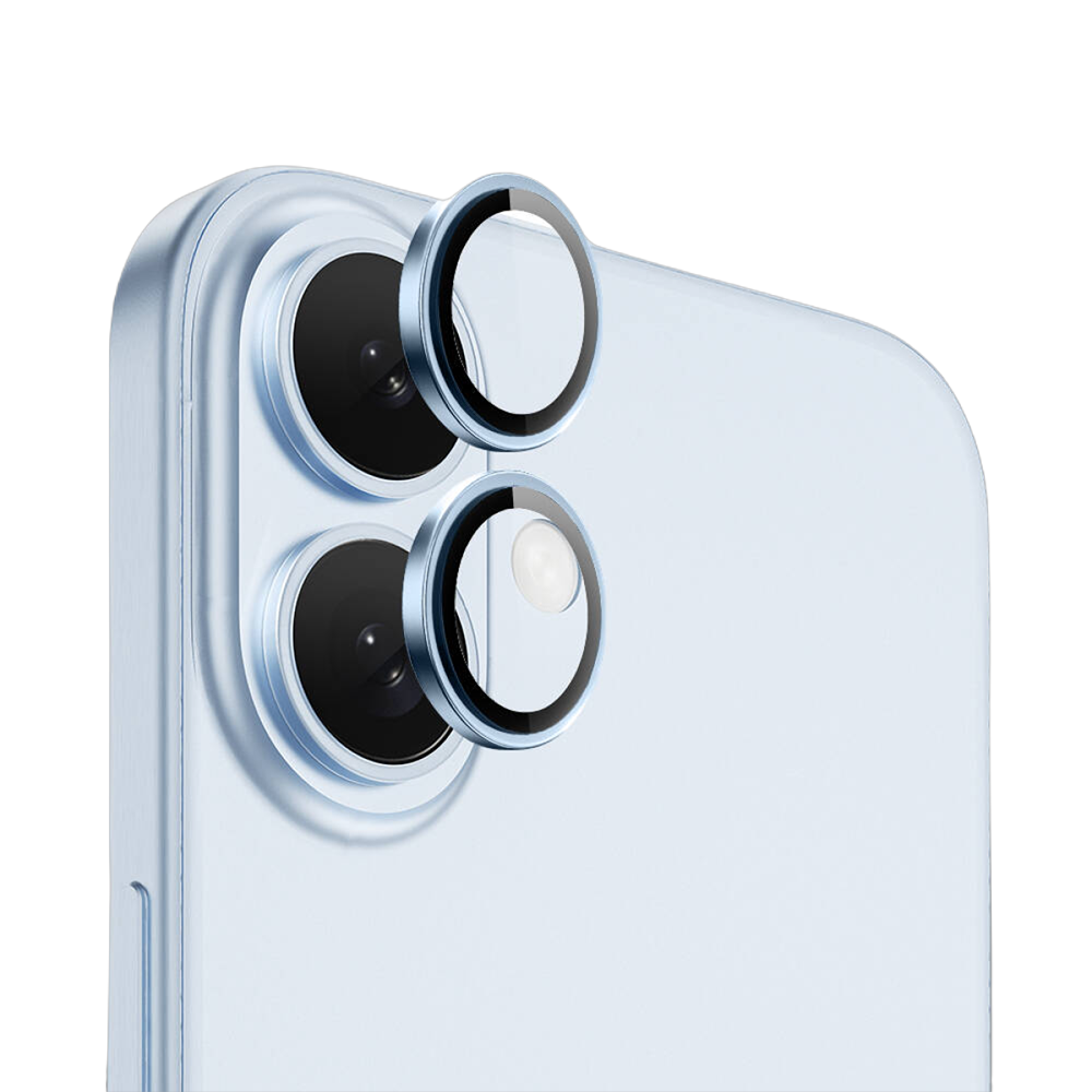 Piili iPhone 16 / 16 Plus Mavi Safir Lens Koruyucu