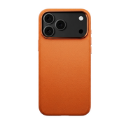 Piili iPhone 17 Pro Max Leather MagSafe Kılıf - Turuncu