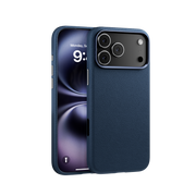 Piili ıPhone 17 Pro Max Leather Magsafe Kılıf - Mavi