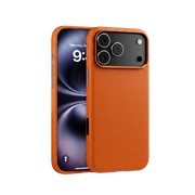 Piili iPhone 17 Pro Max Leather MagSafe Kılıf - Turuncu
