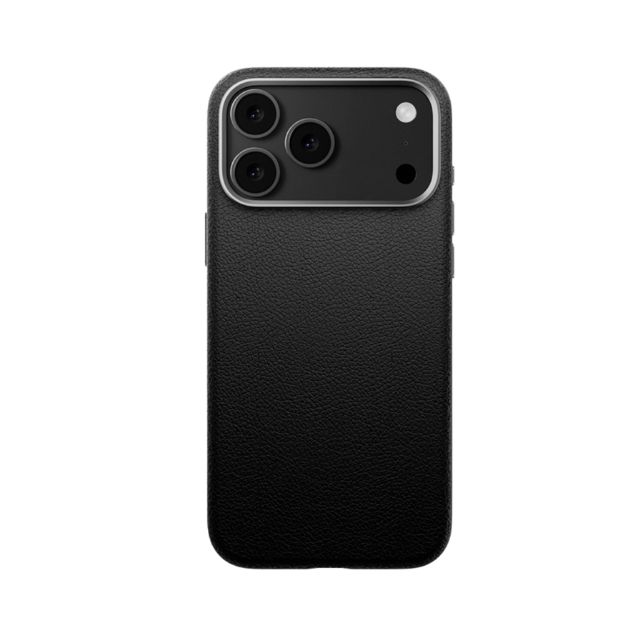 Piili ıPhone 17 Pro Leather Magsafe Kılıf Siyah
