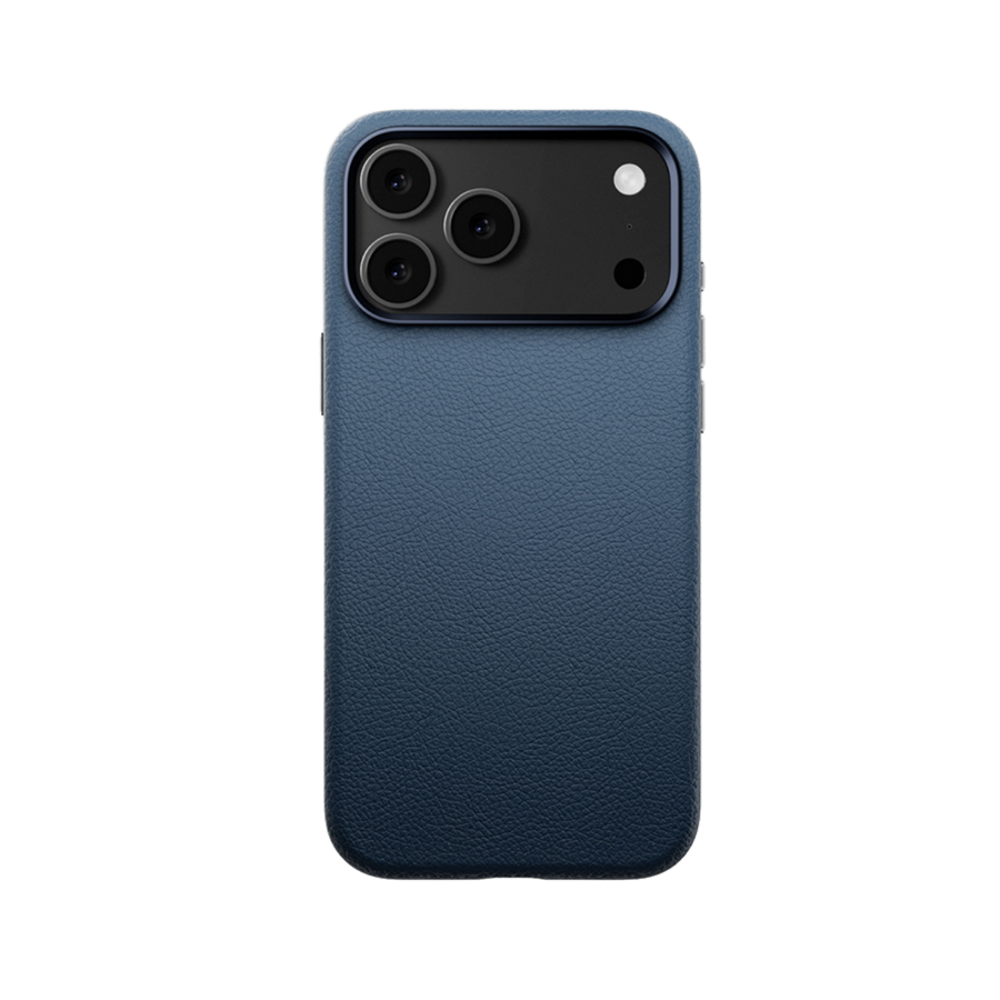 Piili ıPhone 17 Pro Leather Magsafe Kılıf - Mavi