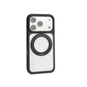 Piili iPhone 17 Rotation MagSafe Silikon Kılıf - Siyah