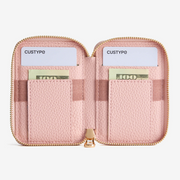 Custype RFID Korumalı Manyetik Vegan Deri Telefon Cüzdanı & Kartlık – - Pembe