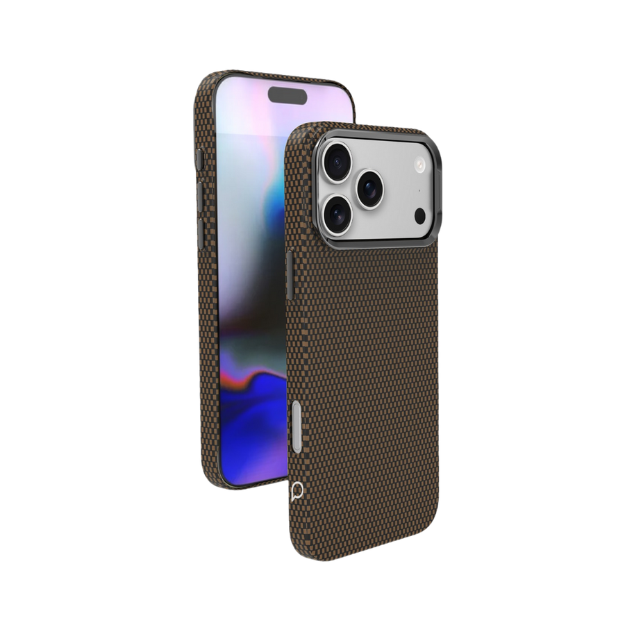 Piili iPhone 17 Air Kevlar Serisi MagSafe Kılıf Günbatımı Altın – Kahverengi