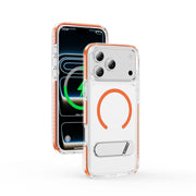 Piili KickStand Clear MagSafe iPhone 18 Pro / 17 Pro Turuncu Kılıf